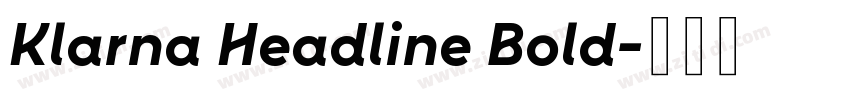 Klarna Headline Bold字体转换
